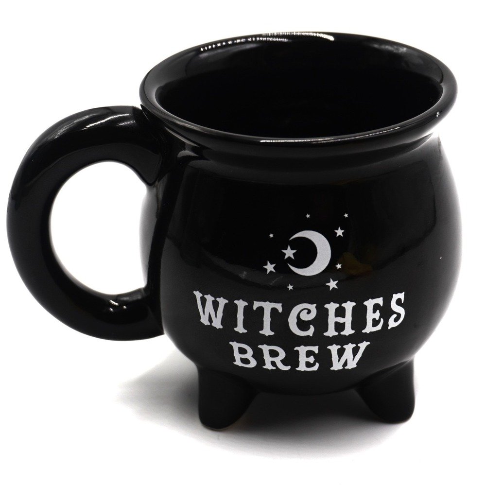 Witches Brew Mug - Halloween Gothic Witch Cauldron Ceramic Coffee Tea Cup